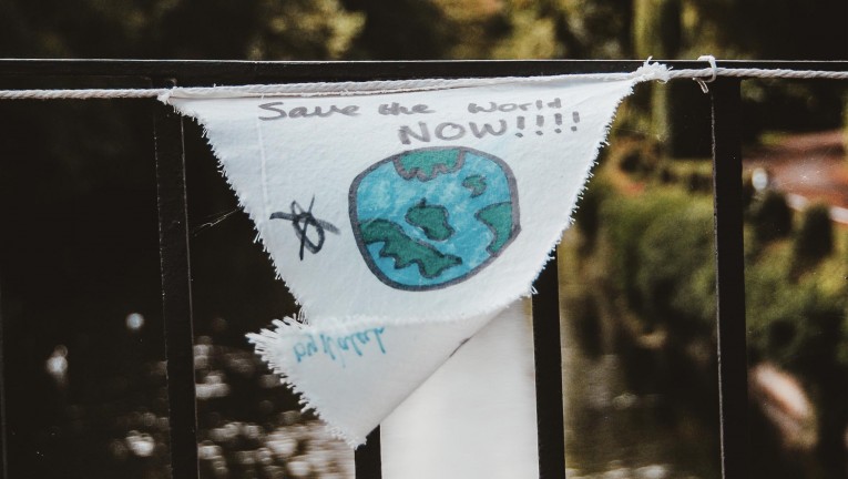 Save the world bunting
