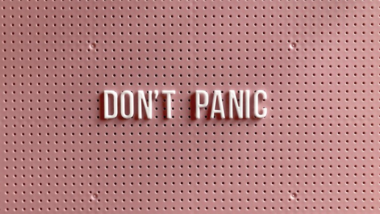Dont panic sign
